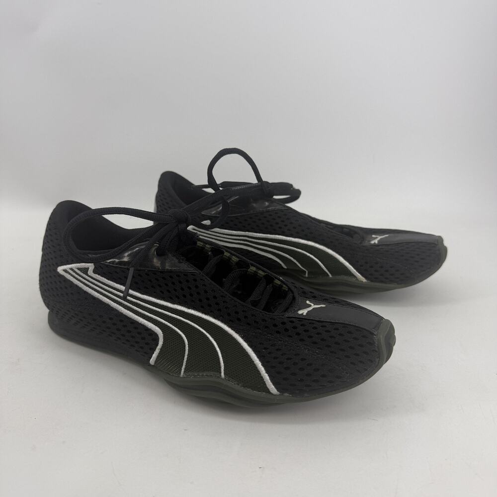 Puma Cell Shoes Womens Size 8 Black Mesh Running Sneakers Athletic Gorpcore